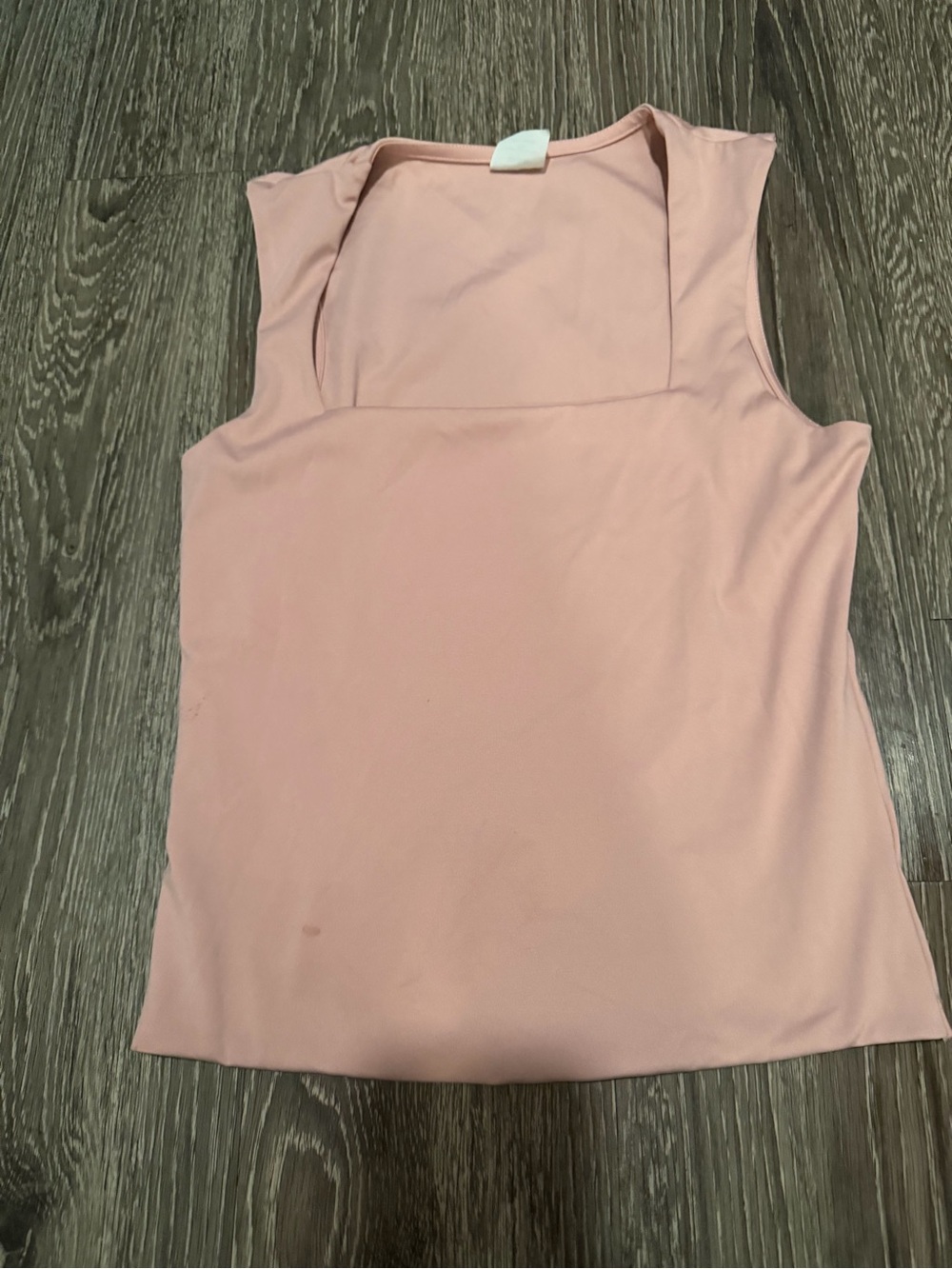 Square Neck Tank Top - Blush Pink